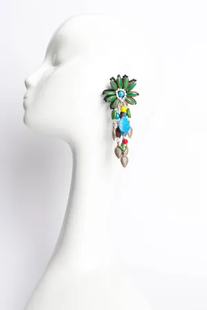 Millefiori Bead Flower Earrings