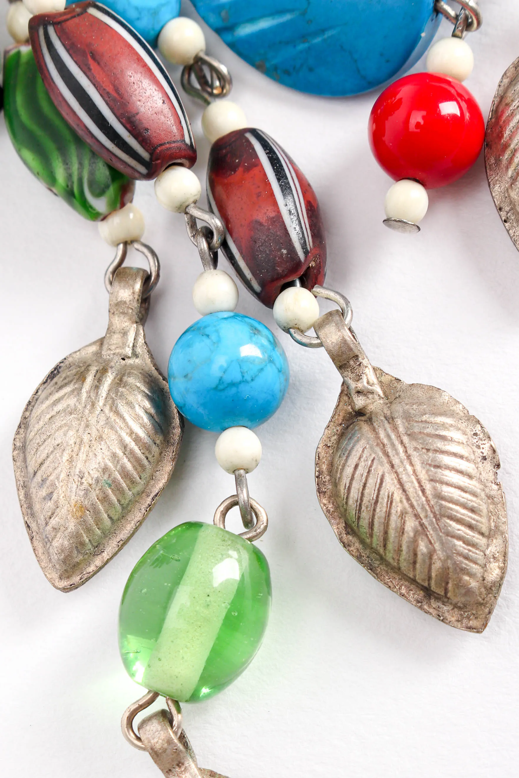 Millefiori Bead Flower Earrings