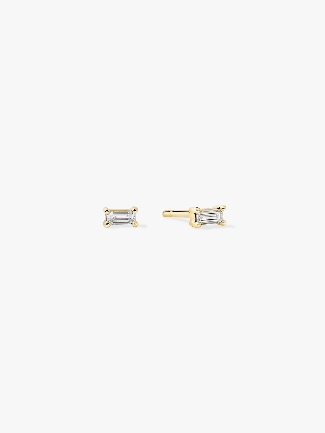 Mini Baguette Sapphire Studs