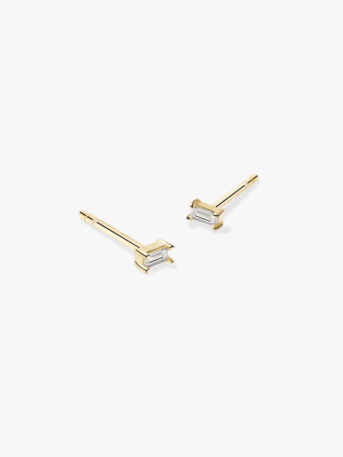 Mini Baguette Sapphire Studs
