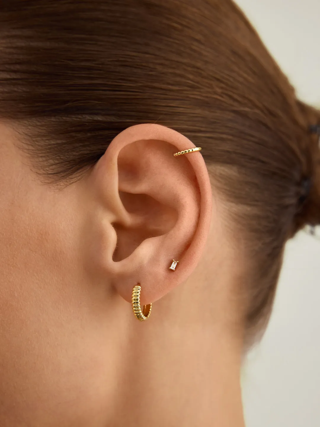 Mini Baguette Sapphire Studs