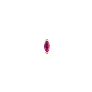 Mini Claw Set Marquise Cut Ruby Stud