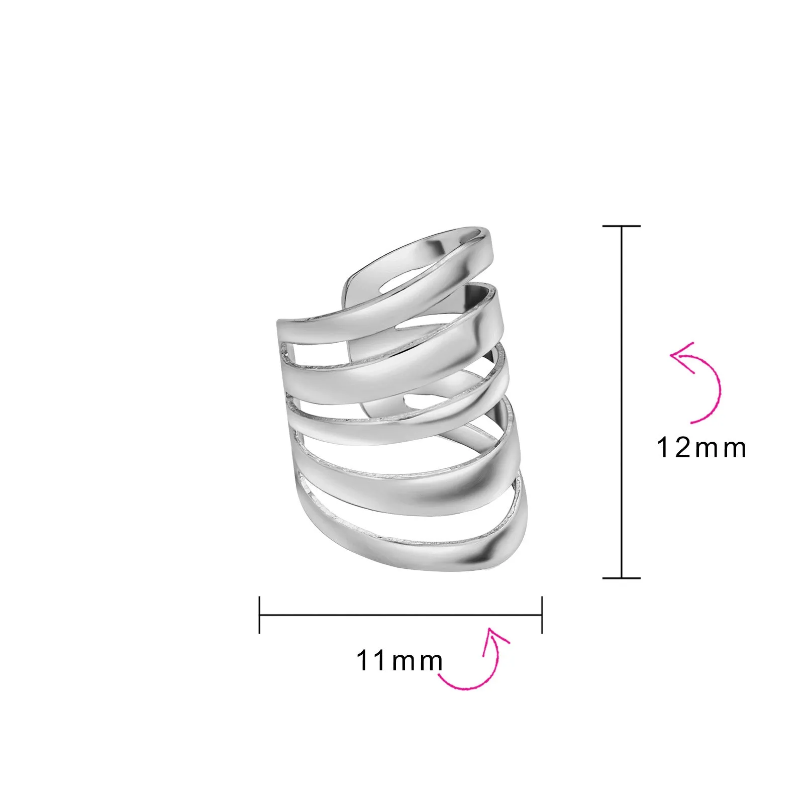 Minimalist Geometric Ear Cuff Cartilage Clip Wrap Helix Earrings Rose Gold  Silver