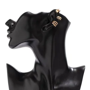 Minimalist Gold Silver Plated Ear Cuff Earrings Set