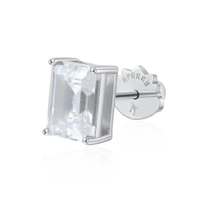 Moissanite Emerald Cut Stud Earrings