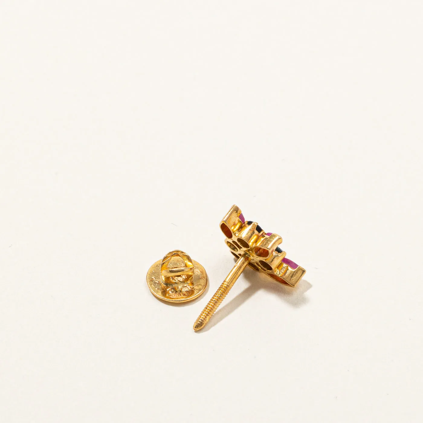 Multi Gemstones Gold Earrings | 0.74ctw |