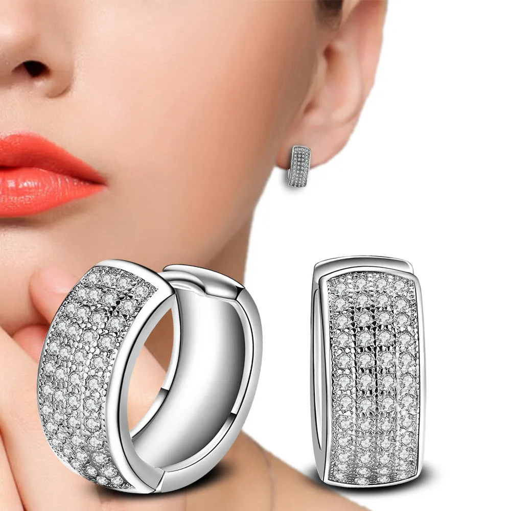 Multi-row AAA Zircon Earrings