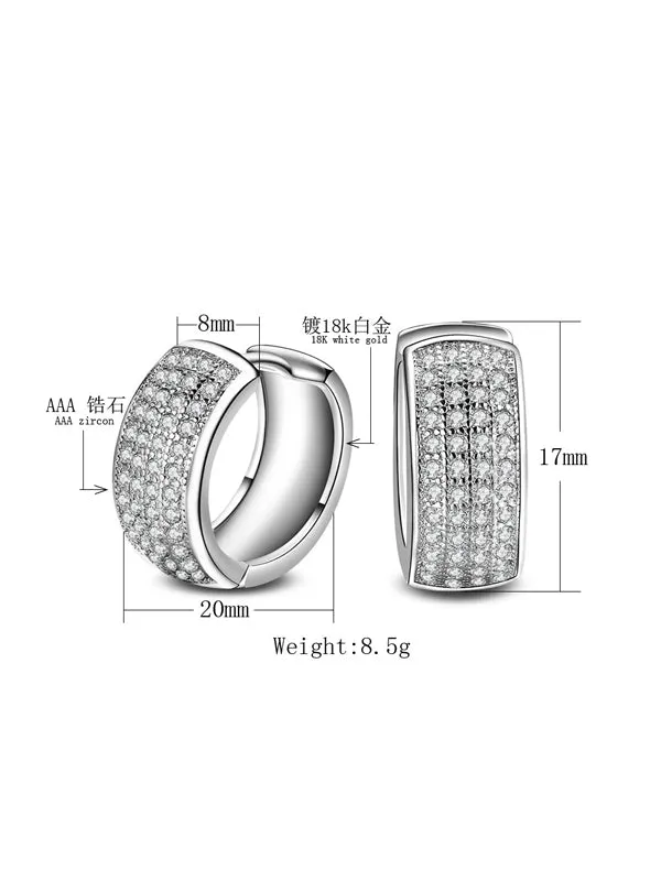 Multi-row AAA Zircon Earrings