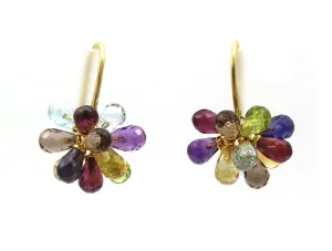 Multi-Stone Cluster Earrings