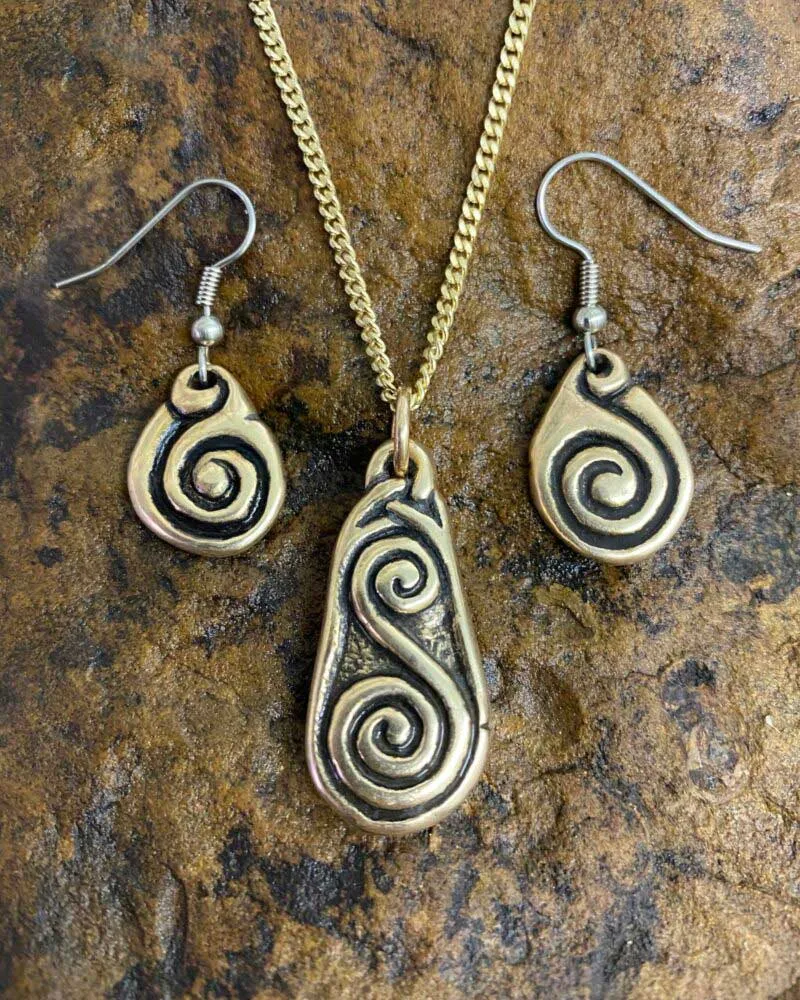 Mystic Spiral Charm & Earrings