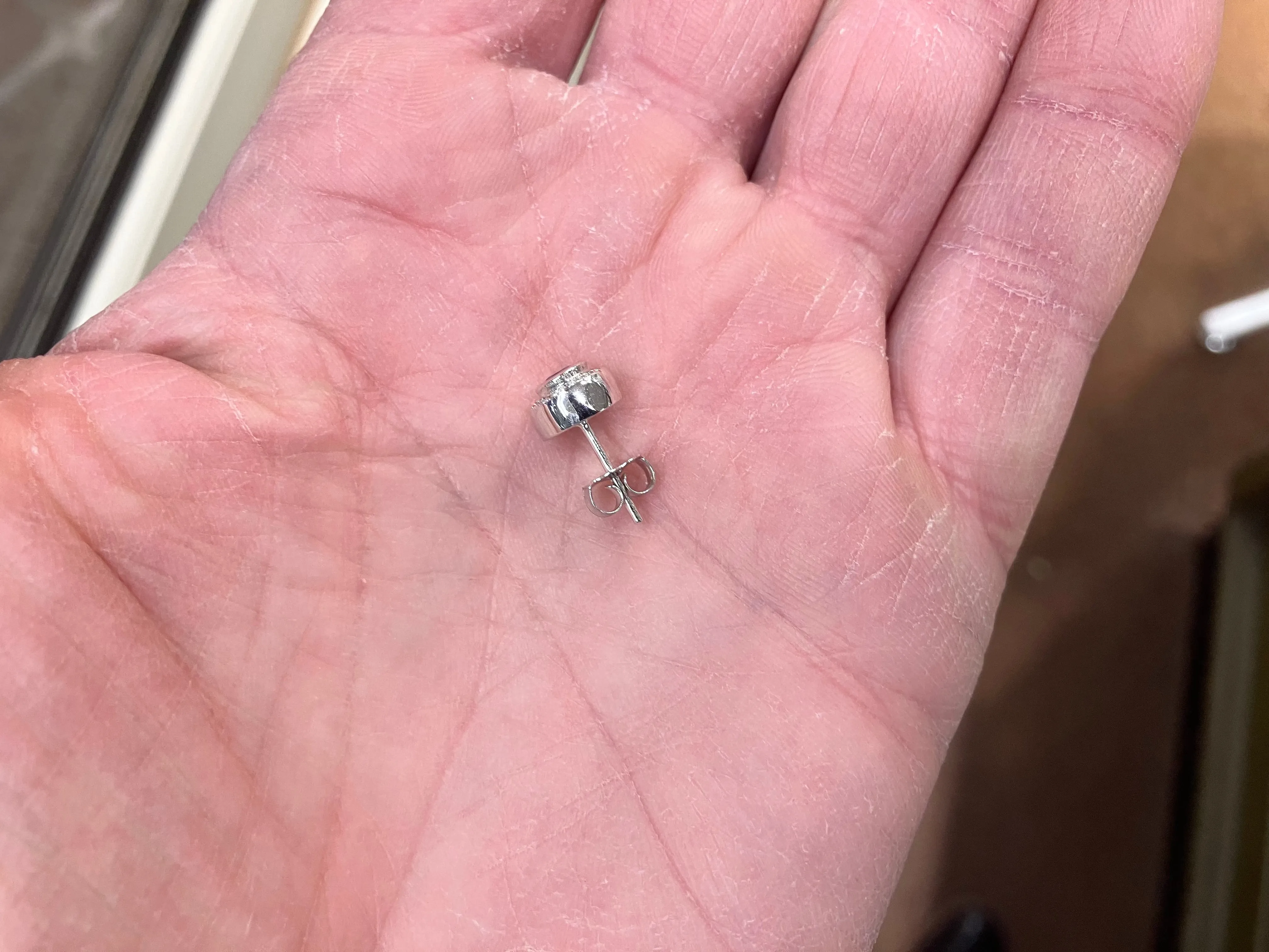 Natural Sapphire And Diamond White Gold Earrings