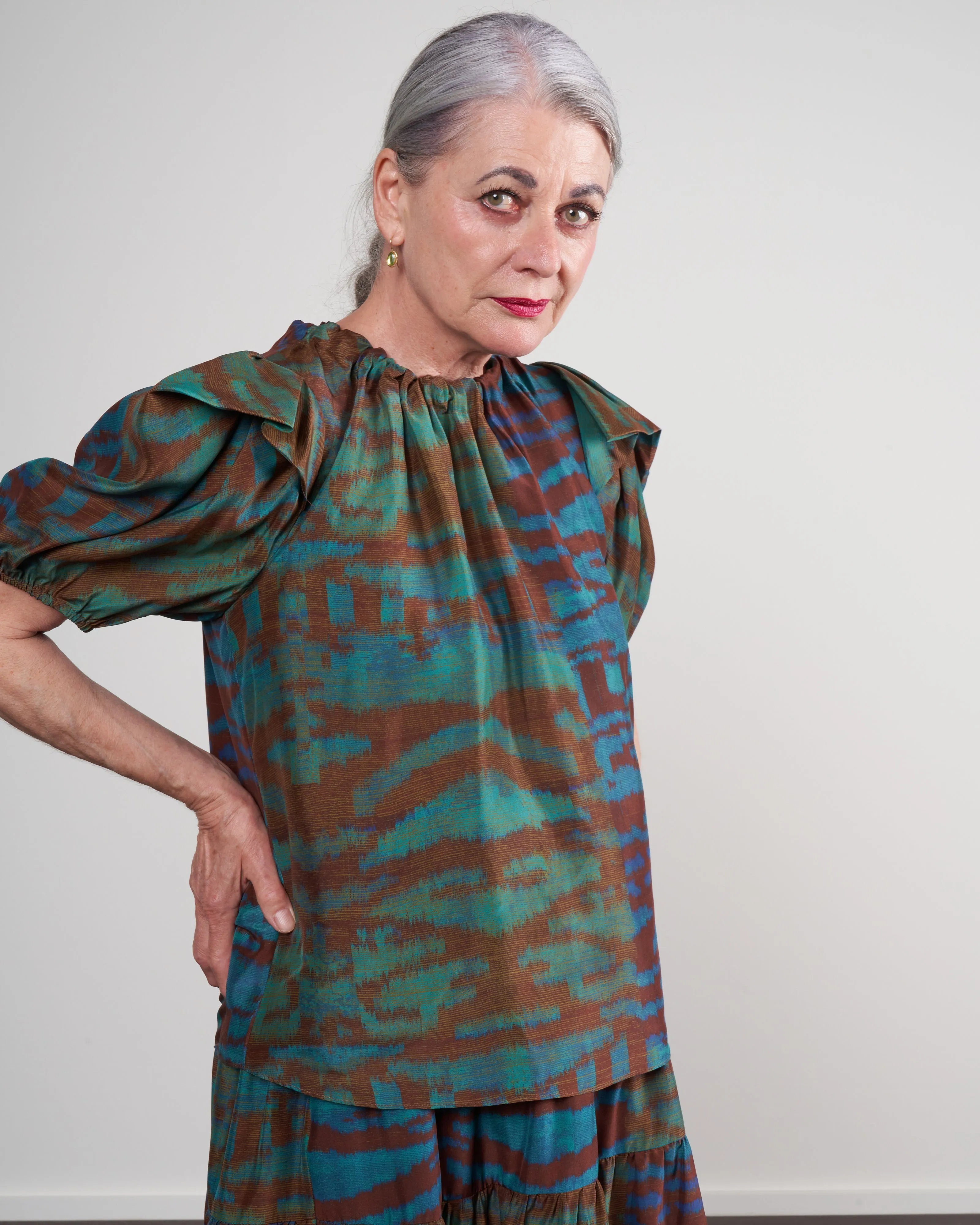 neema blouse - emerald