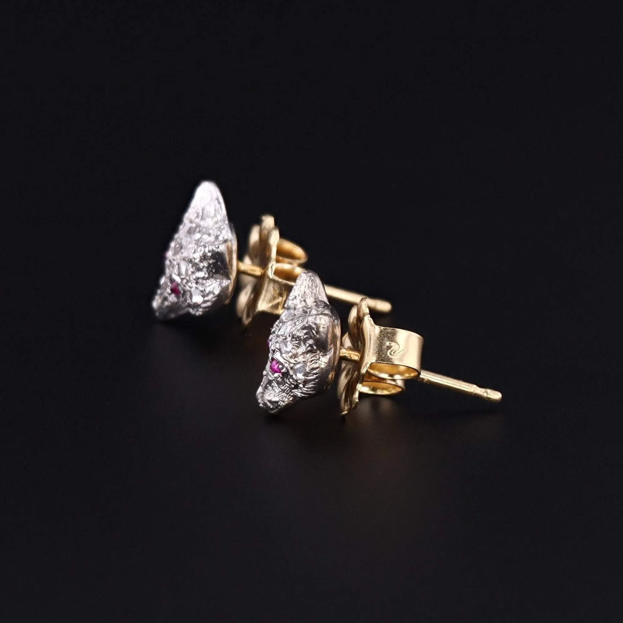 ON HOLD - Fox Earrings | Diamond Fox Earrings