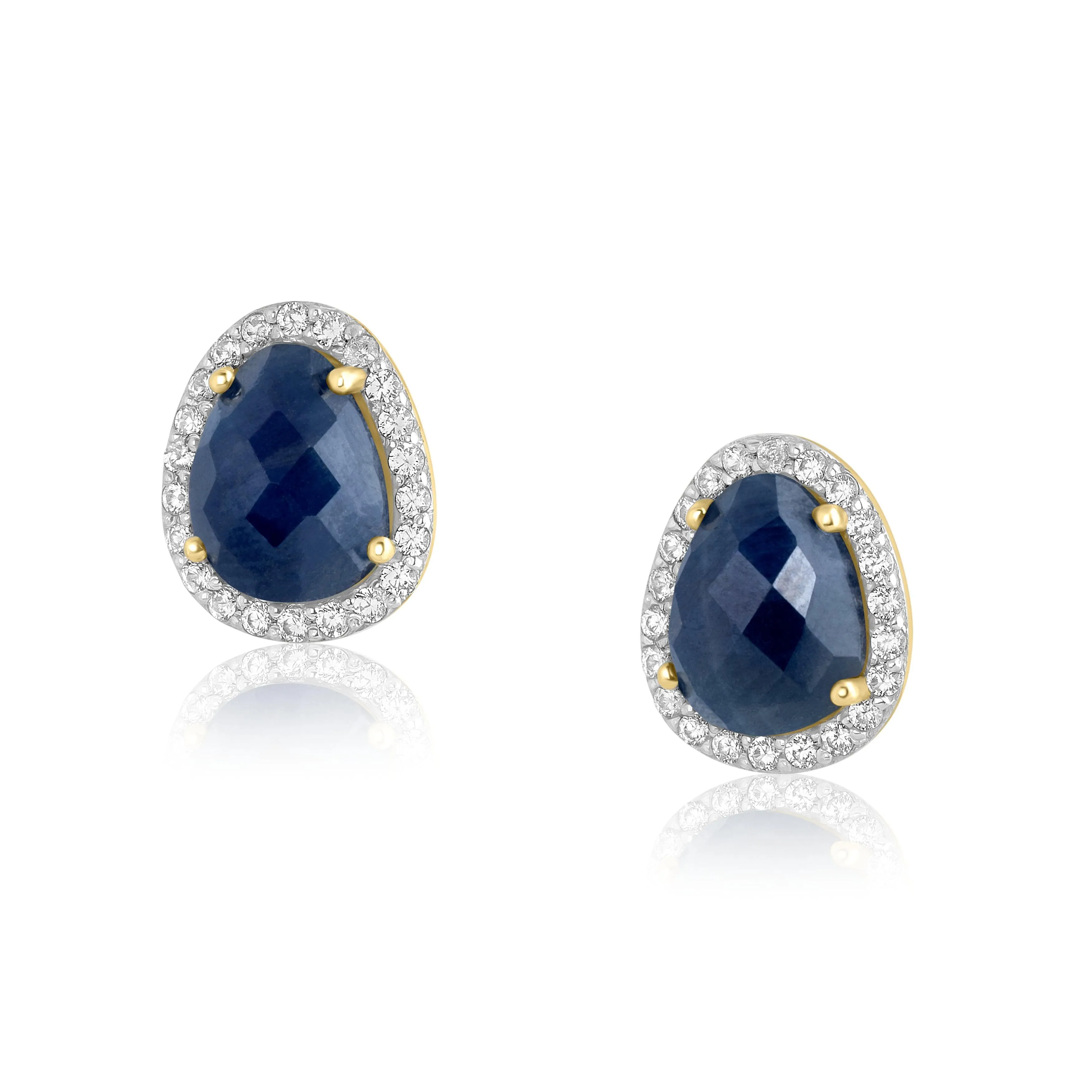 organic gemstone studs