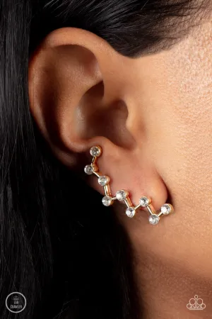 Paparazzi - Clamoring Constellations - Gold Earring Crawler