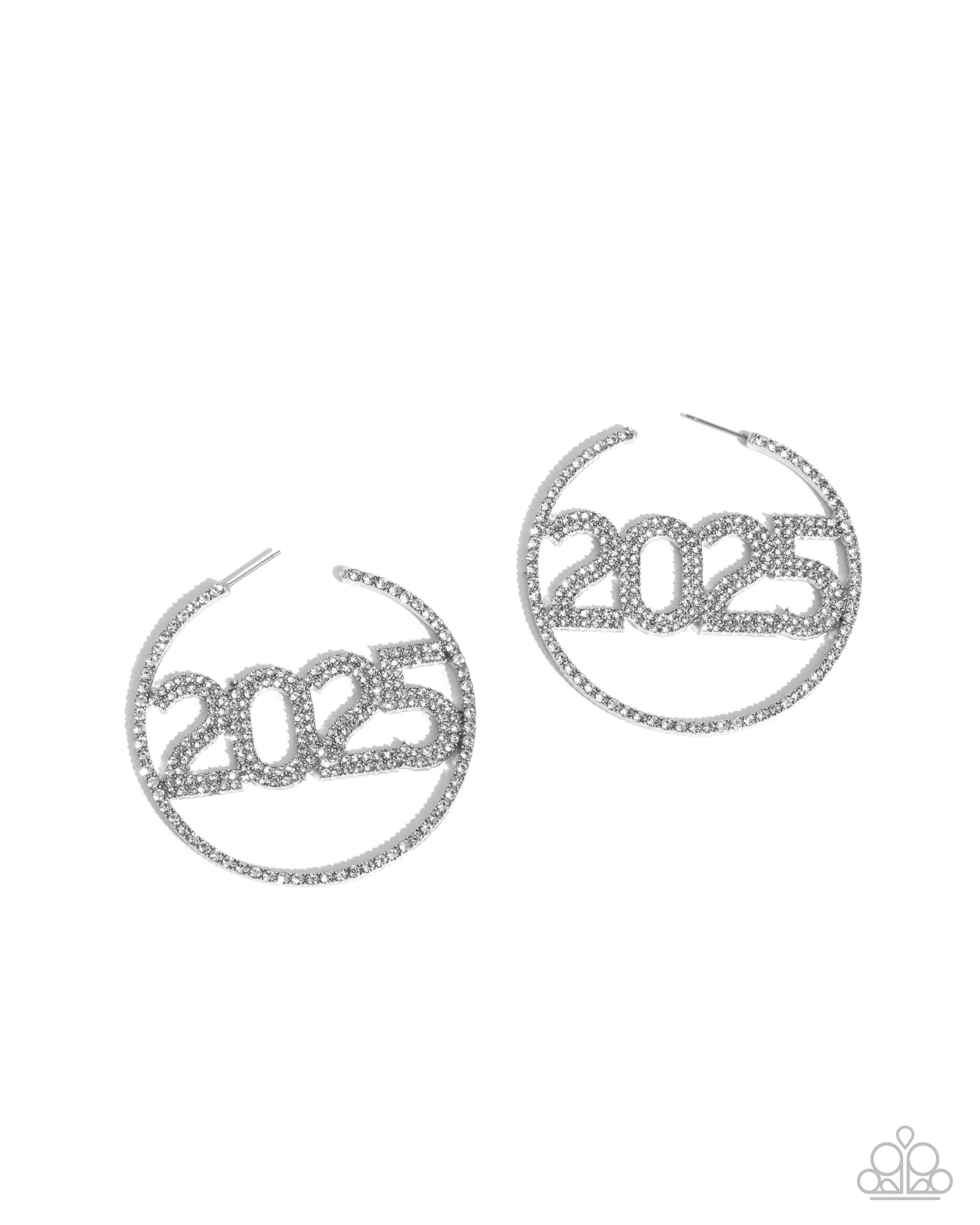 Paparazzi This is Gonna Be My Year - Silver Hoop Earrings