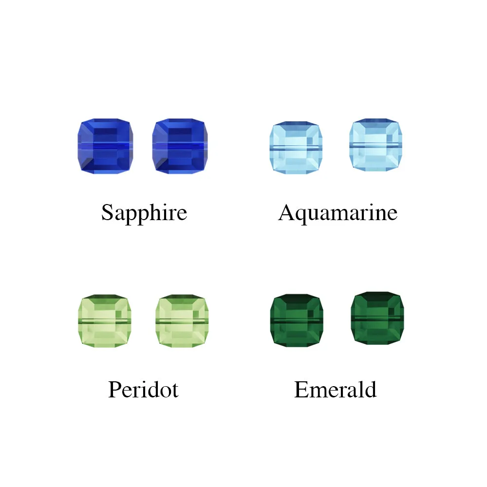 PERIDOT CUBE EARRINGS
