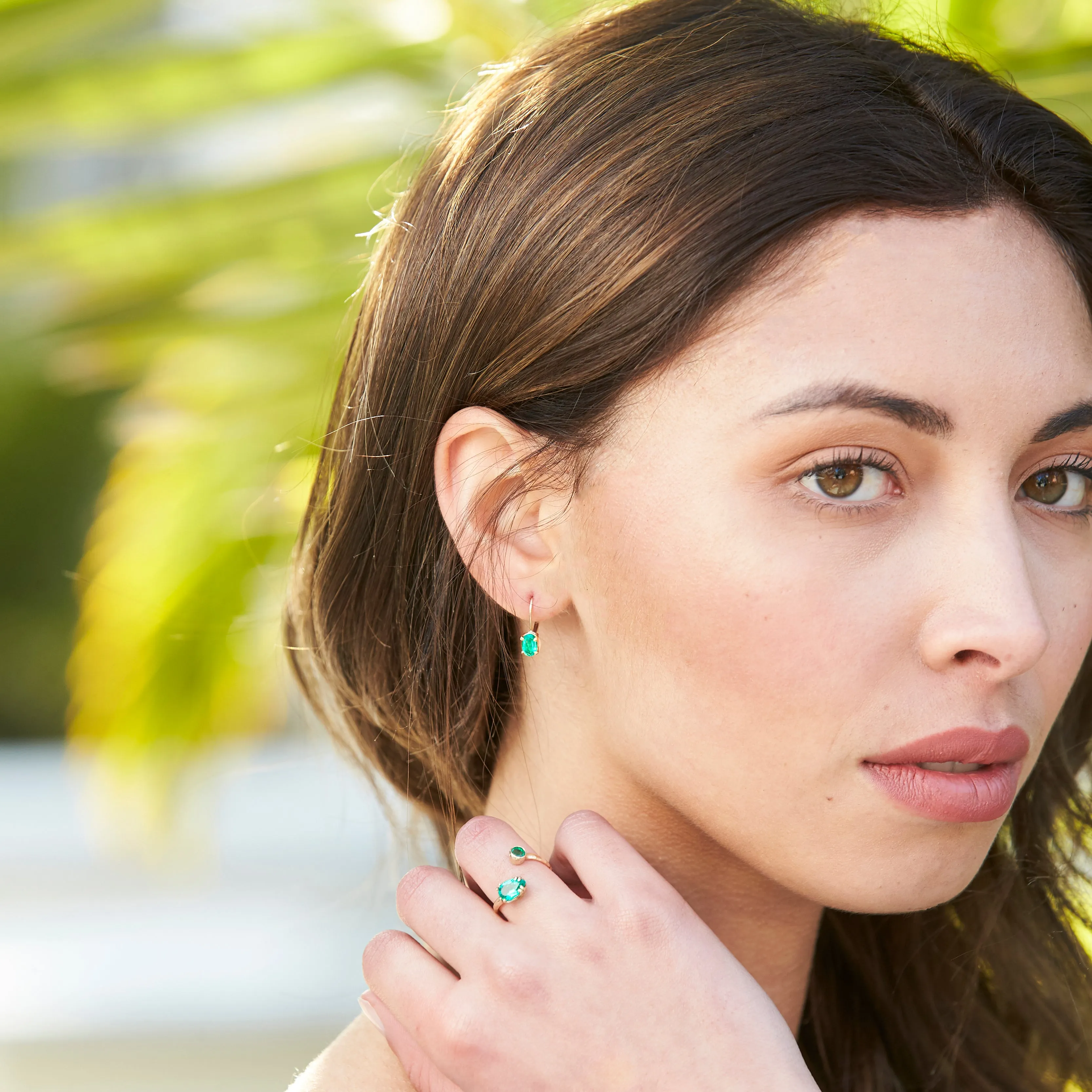 Petite Emerald Earrings