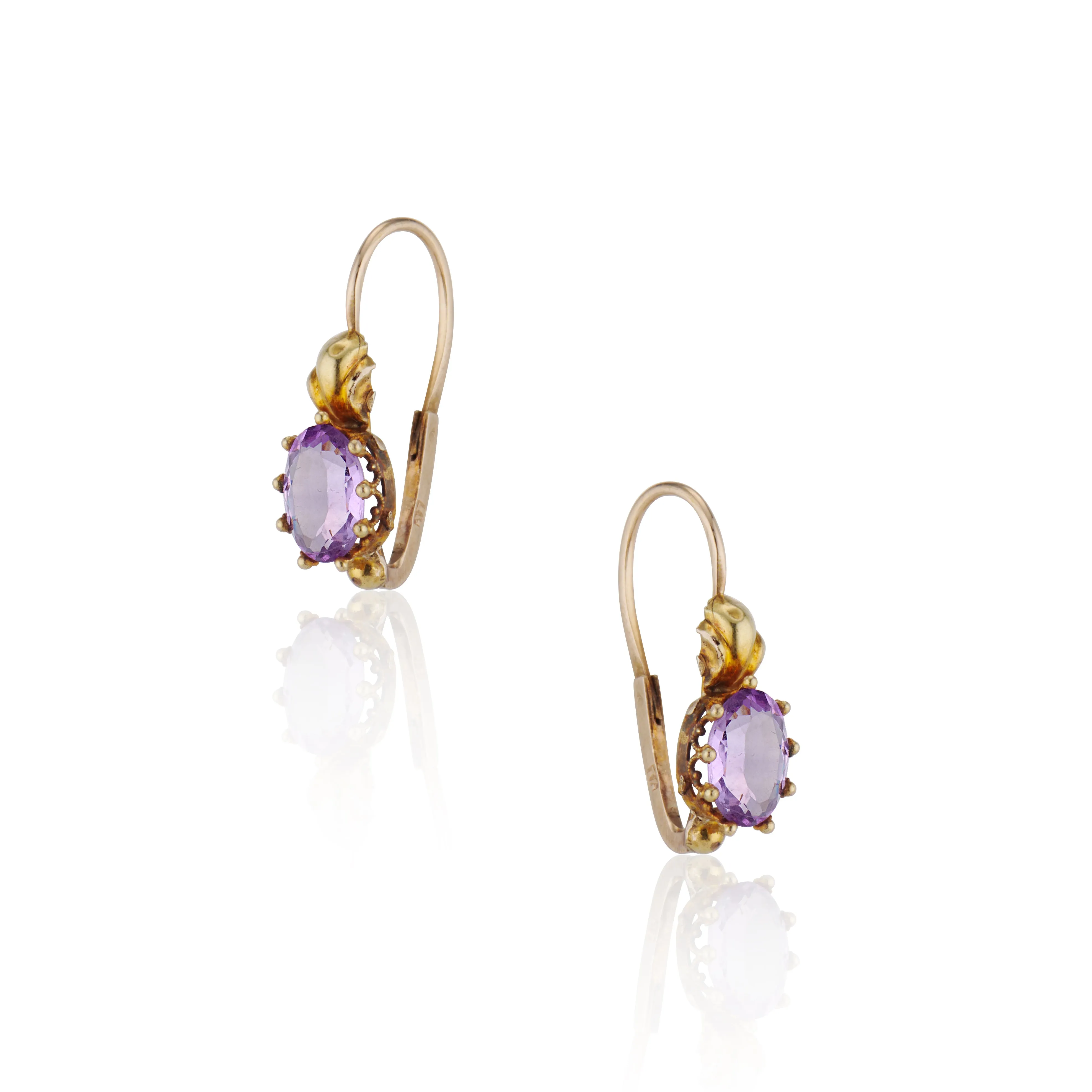 Petite Victorian Amethyst Earrings
