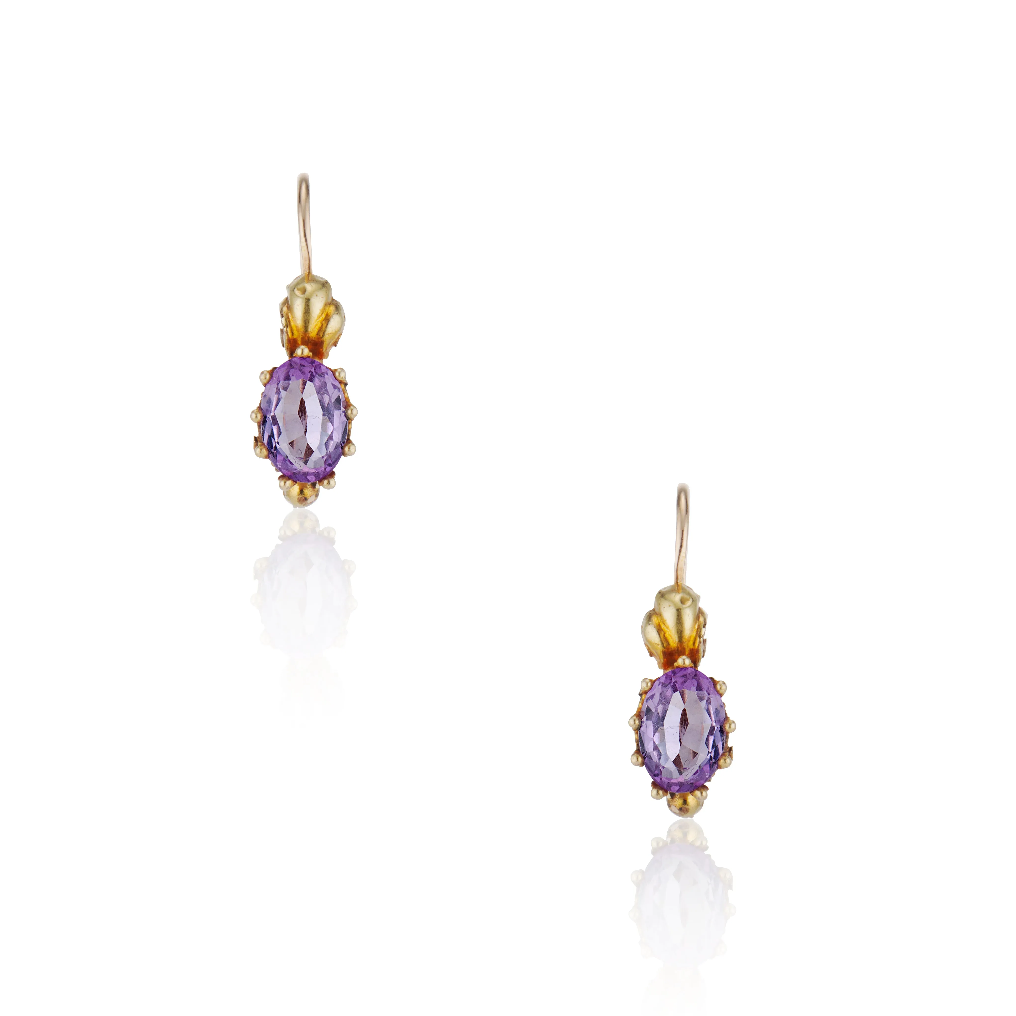 Petite Victorian Amethyst Earrings