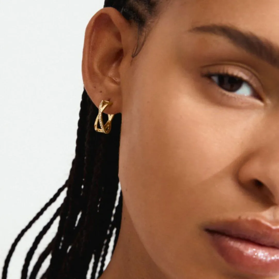 Pilgrim Kira Gold Hoop Earrings