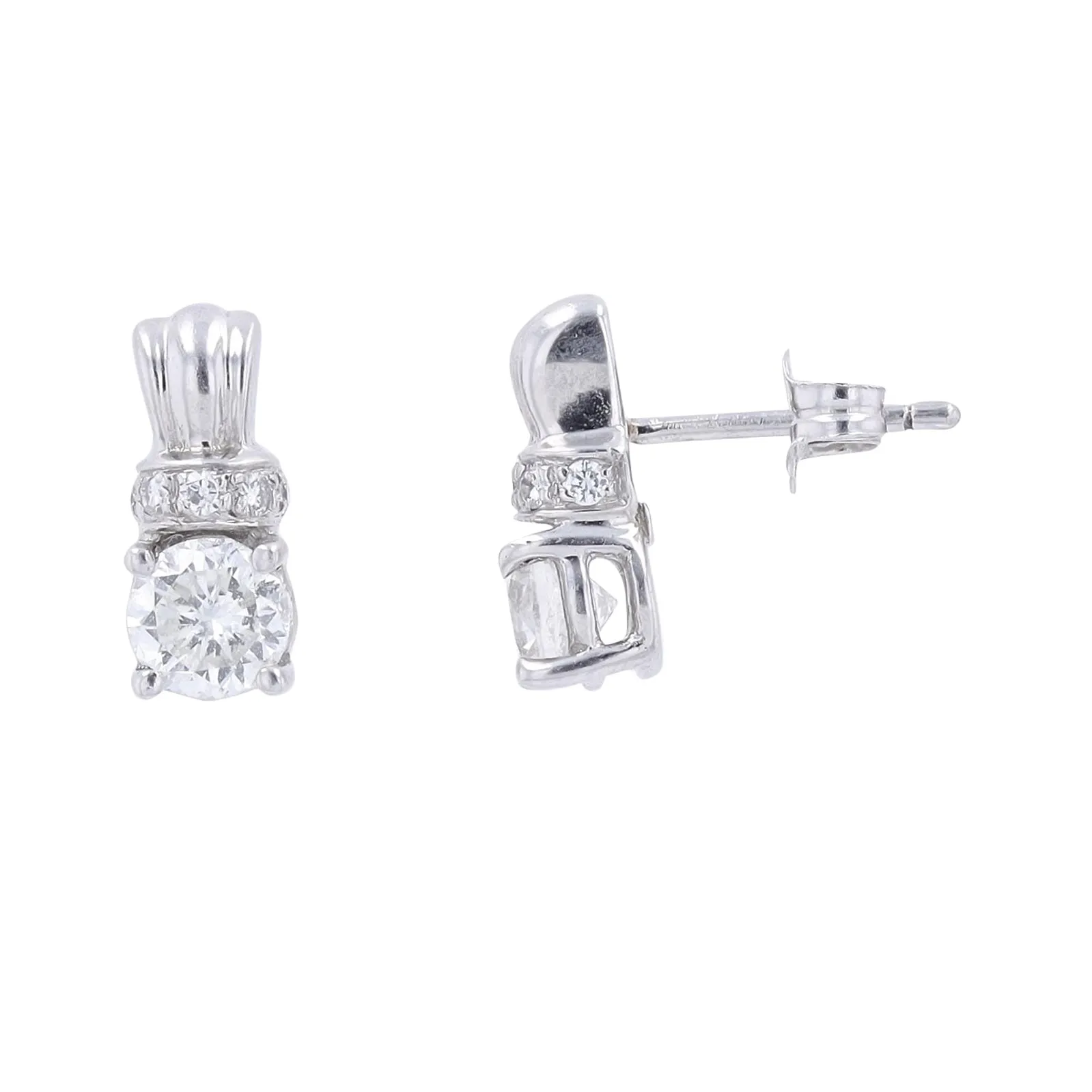 PLAT 1 CTW Diamond Earrings
