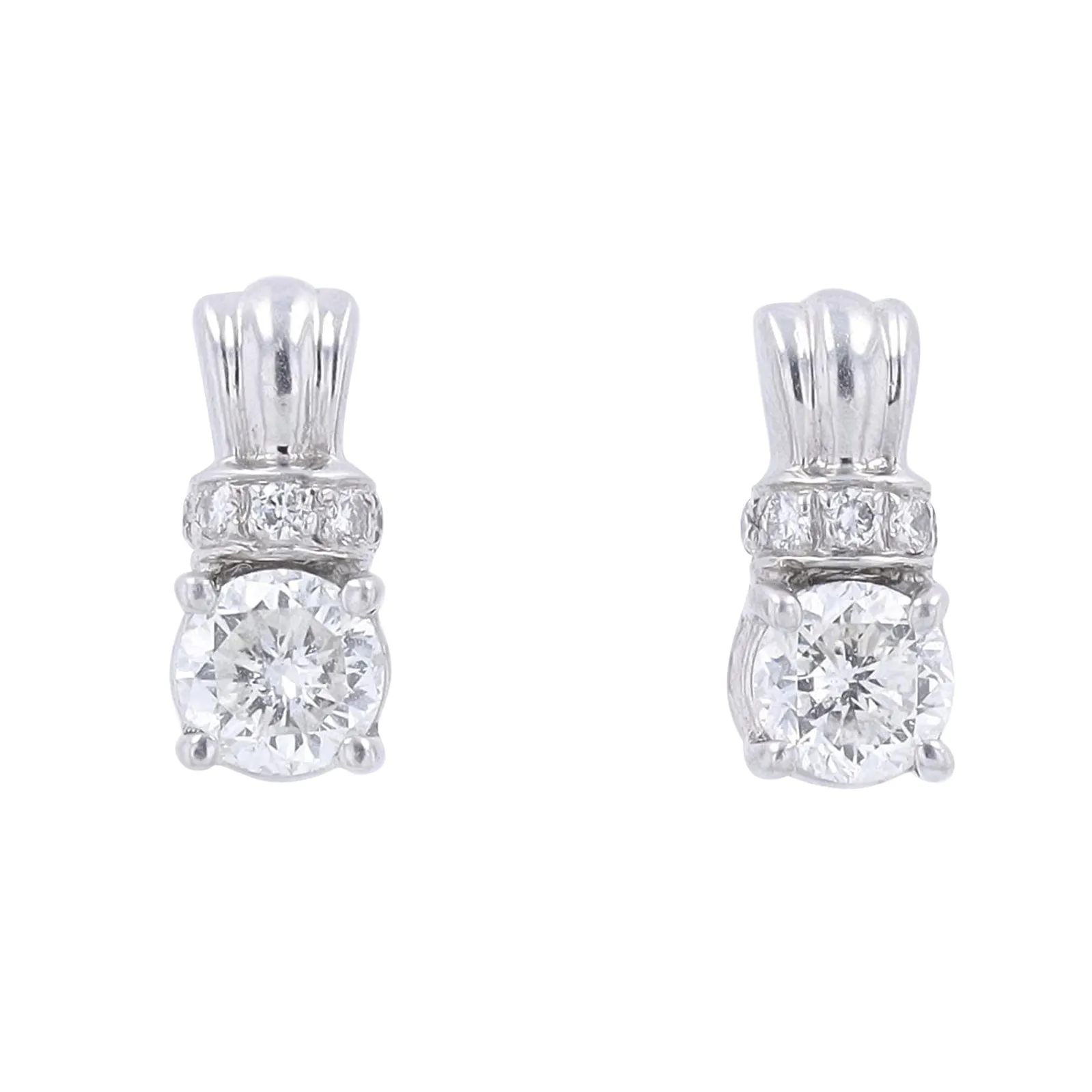 PLAT 1 CTW Diamond Earrings