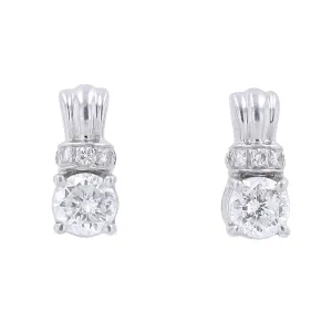 PLAT 1 CTW Diamond Earrings