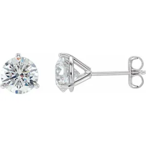 Platinum 1 1/2 CTW Natural Diamond Stud Earrings