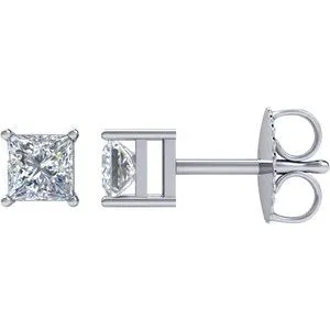 Platinum 1 CTW Natural Diamond Earrings