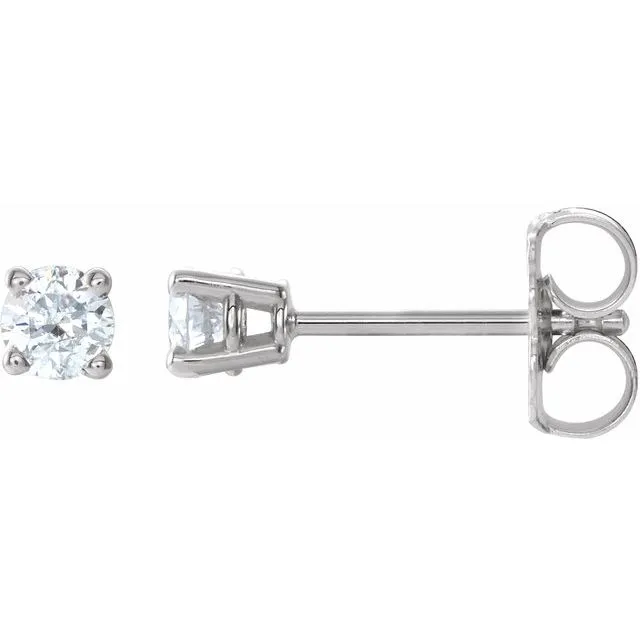 Platinum 1/4 CTW Diamond Earrings