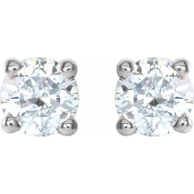 Platinum 1/4 CTW Diamond Earrings