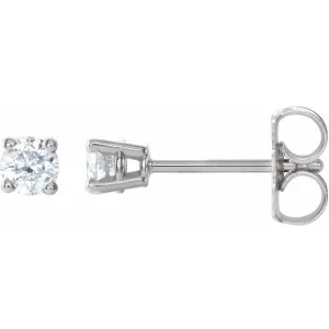 Platinum 1/4 CTW Diamond Earrings
