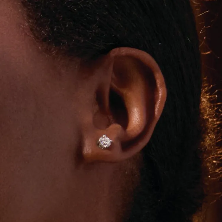 Platinum 1/4 CTW Natural Diamond Stud Earrings
