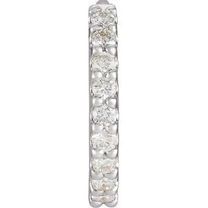 Platinum 1/6 CTW Natural Diamond 12.6 mm Hoop Earring