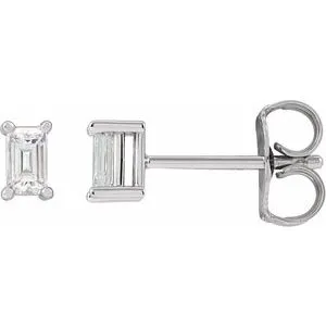 Platinum 1/8 CTW Natural Diamond Stud Earrings