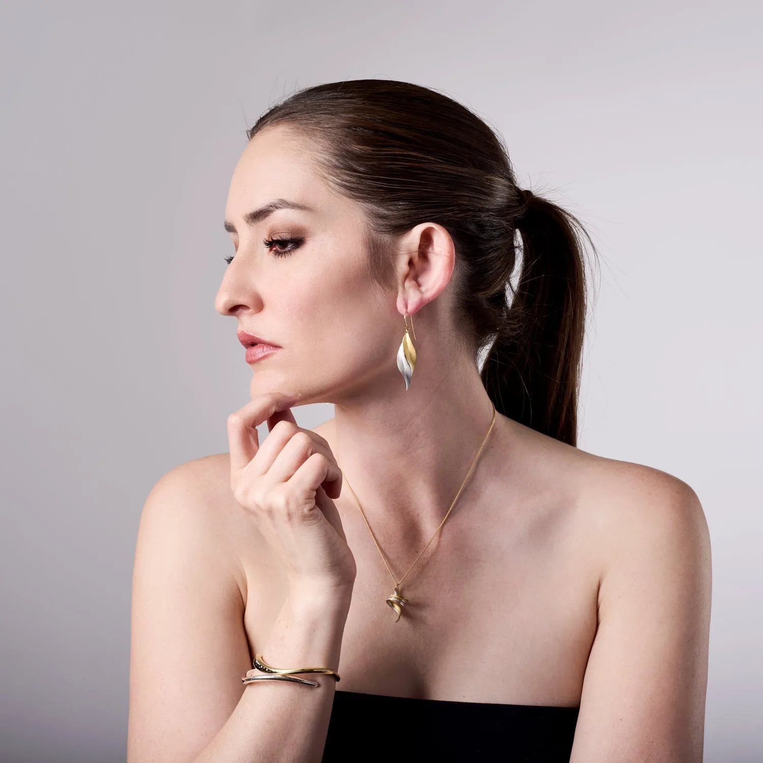 Platinum Embrace Earrings