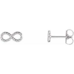 Platinum Infinity-Inspired Rope Earrings