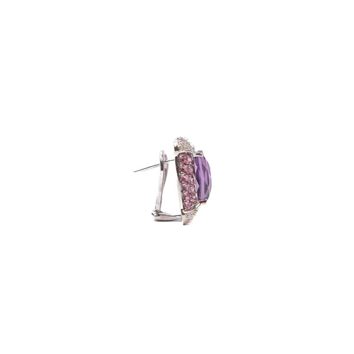 Pre-Owned Amethyst and Diamond Earrings