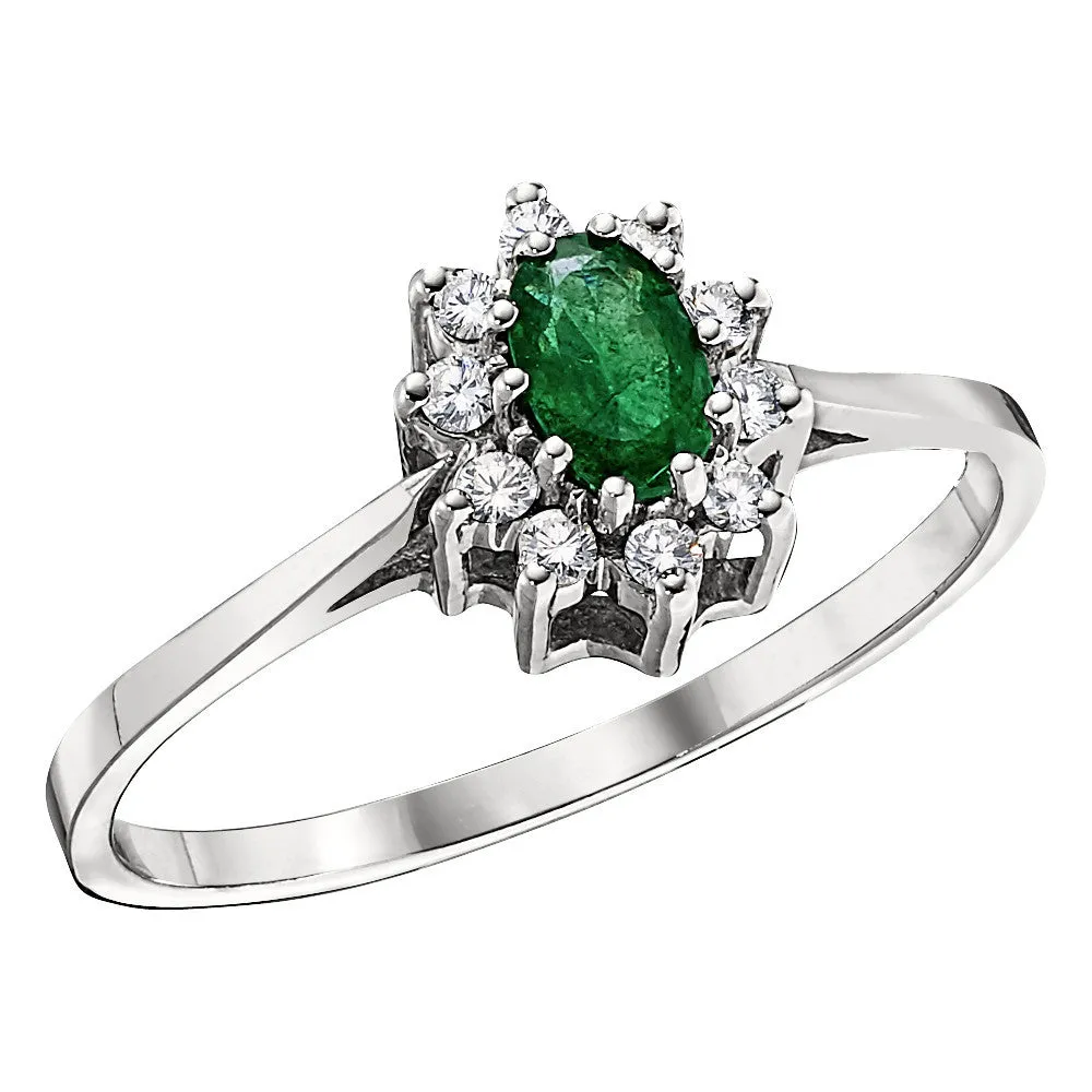 Princess Diana Style Emerald and Diamond Pendant