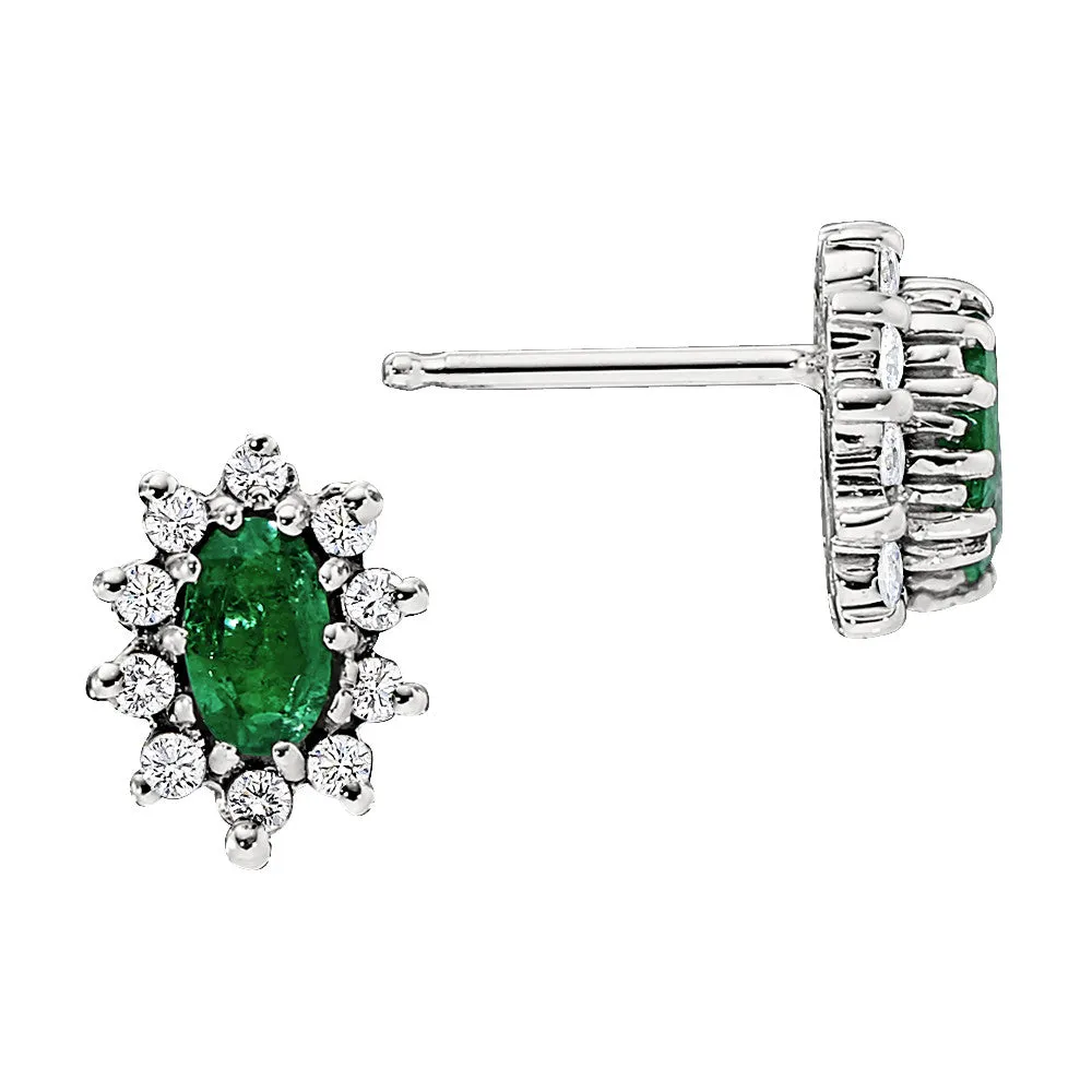 Princess Diana Style Emerald and Diamond Pendant
