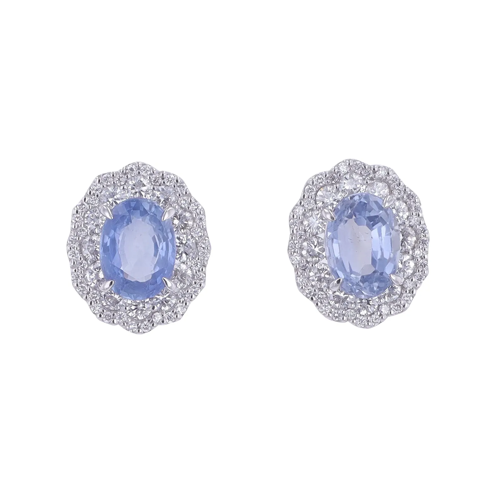 PT900 4.951 CTW Sapphire Earrings
