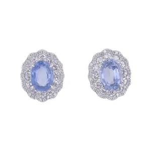 PT900 4.951 CTW Sapphire Earrings