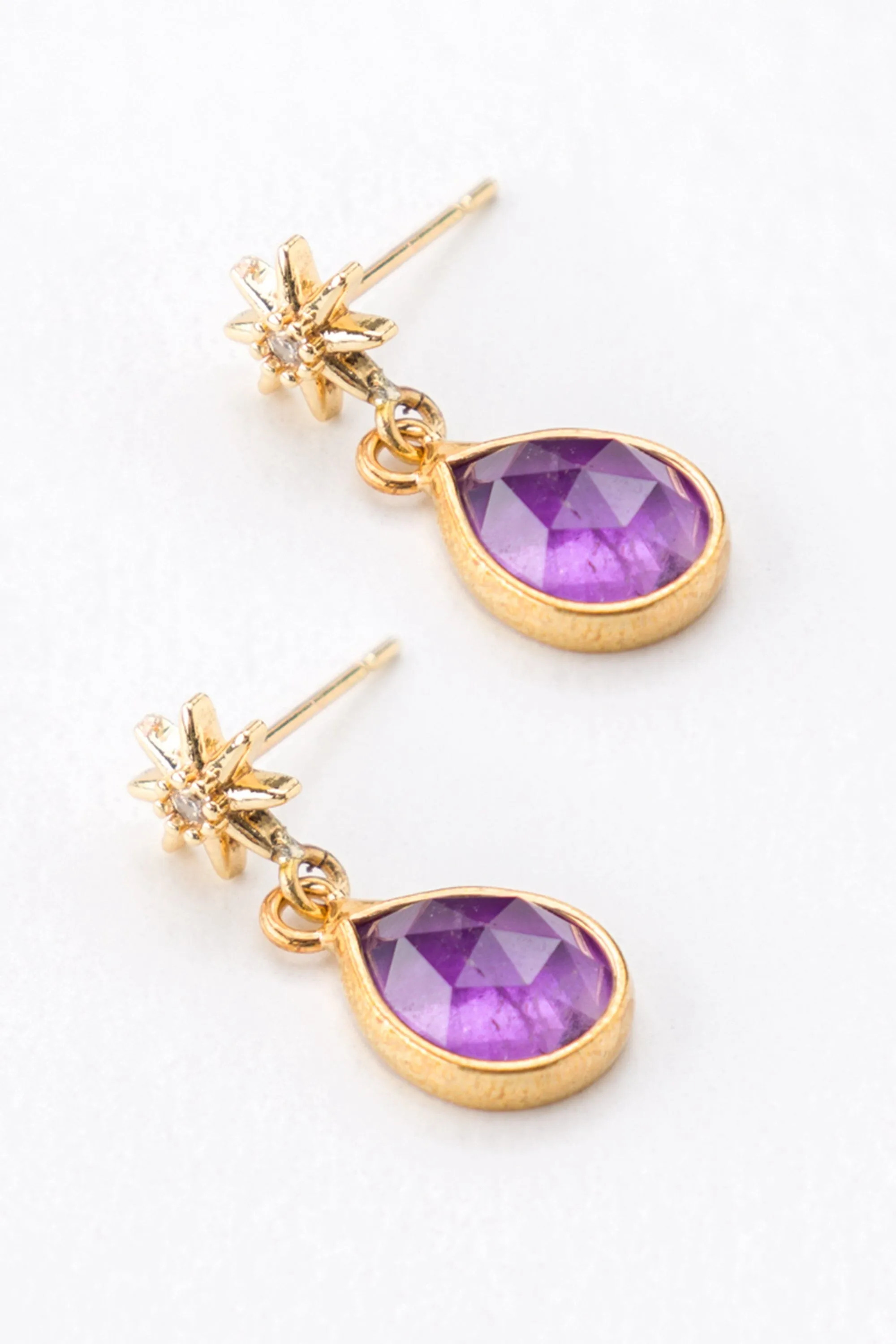 Purple Starburst Earrings
