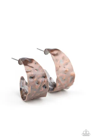 Put Your Best Face Forward Copper Paparazzi Earrings