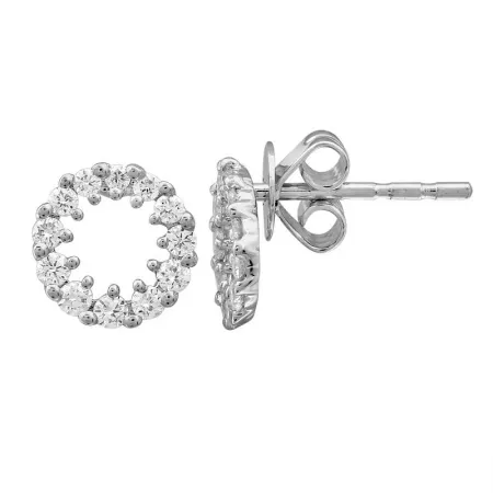 PYTHAGORAS DIAMOND CIRCLE STUD EARRINGS