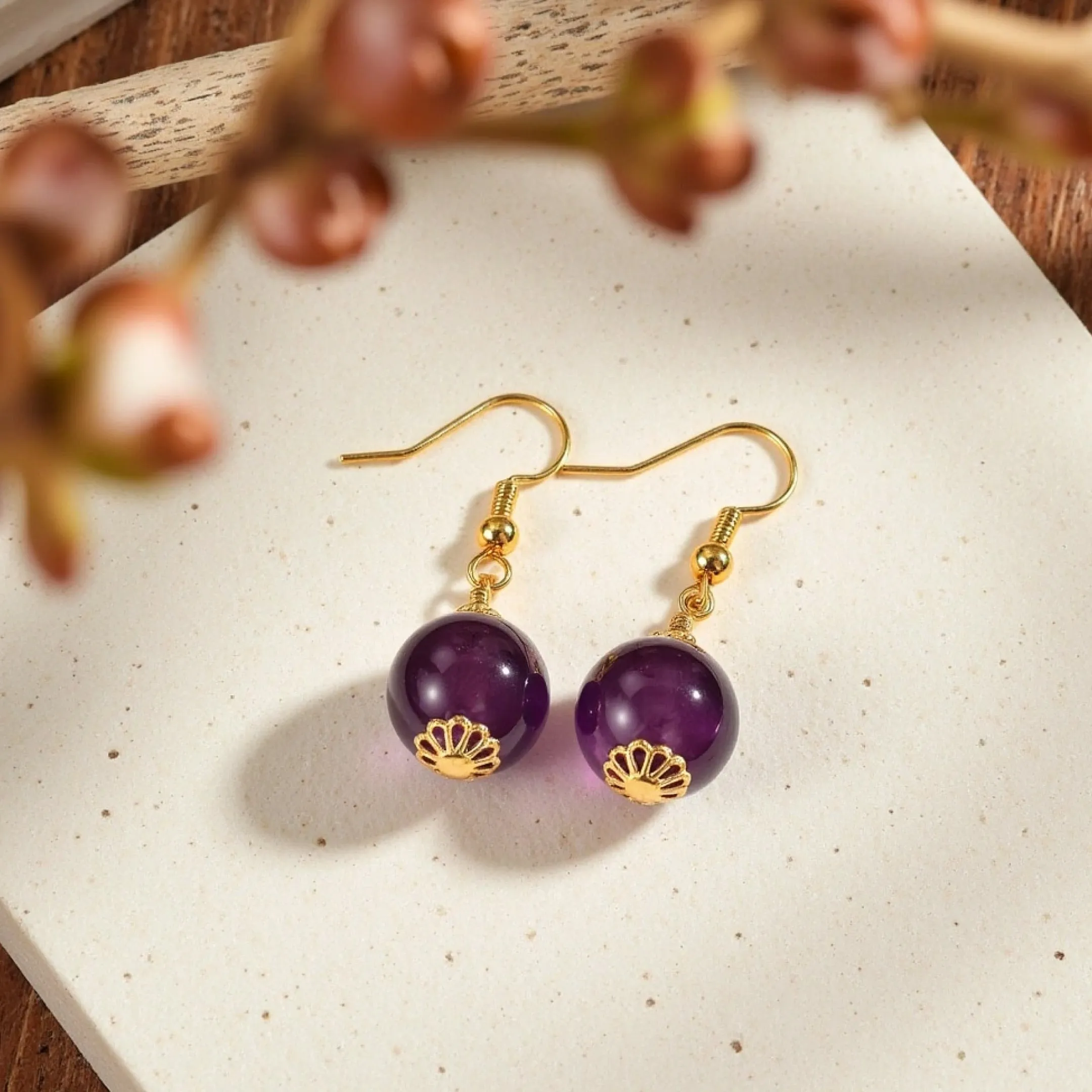 "Tara" Amethyst Earrings