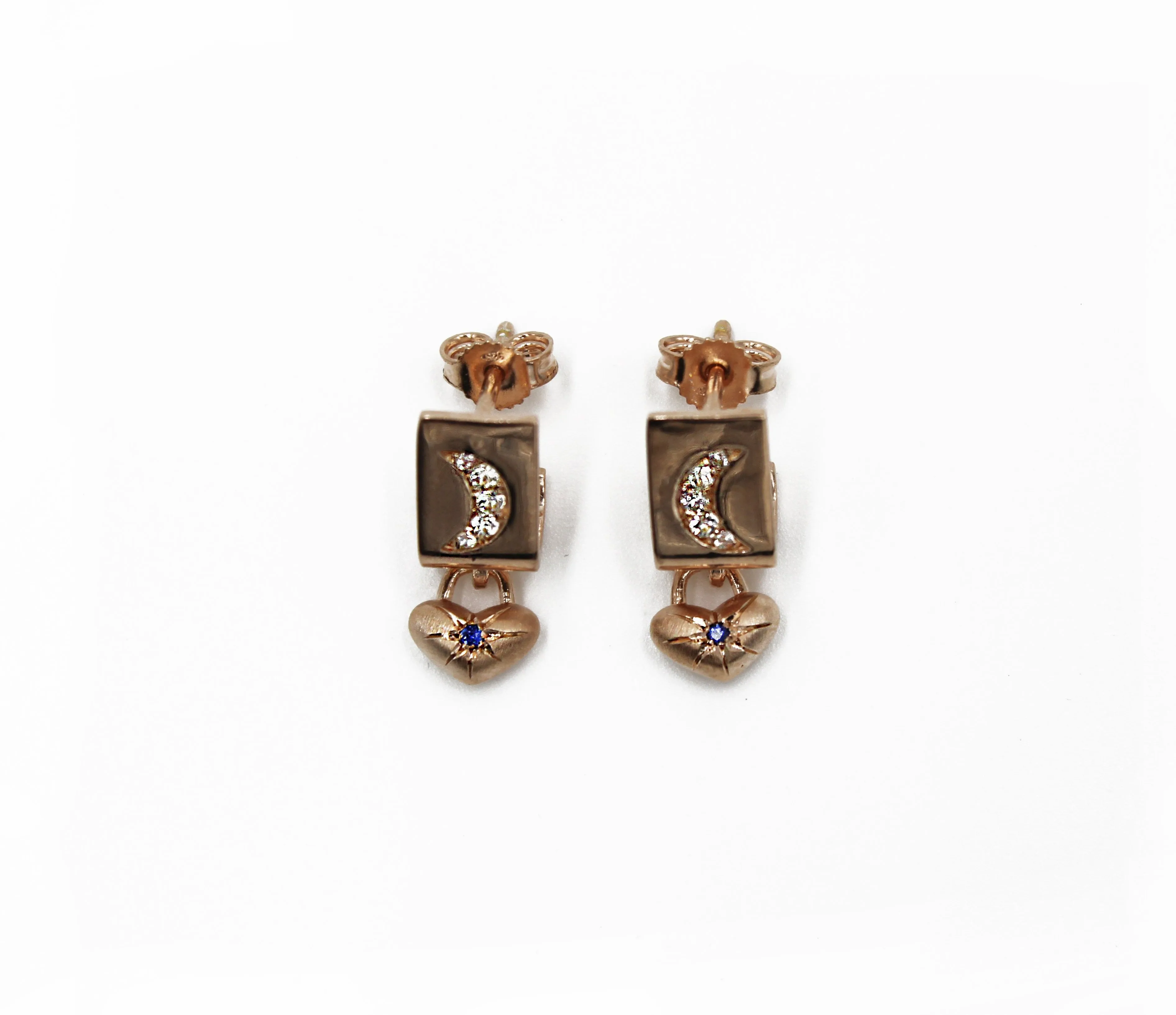 "To the Moon" Sapphires Earrings