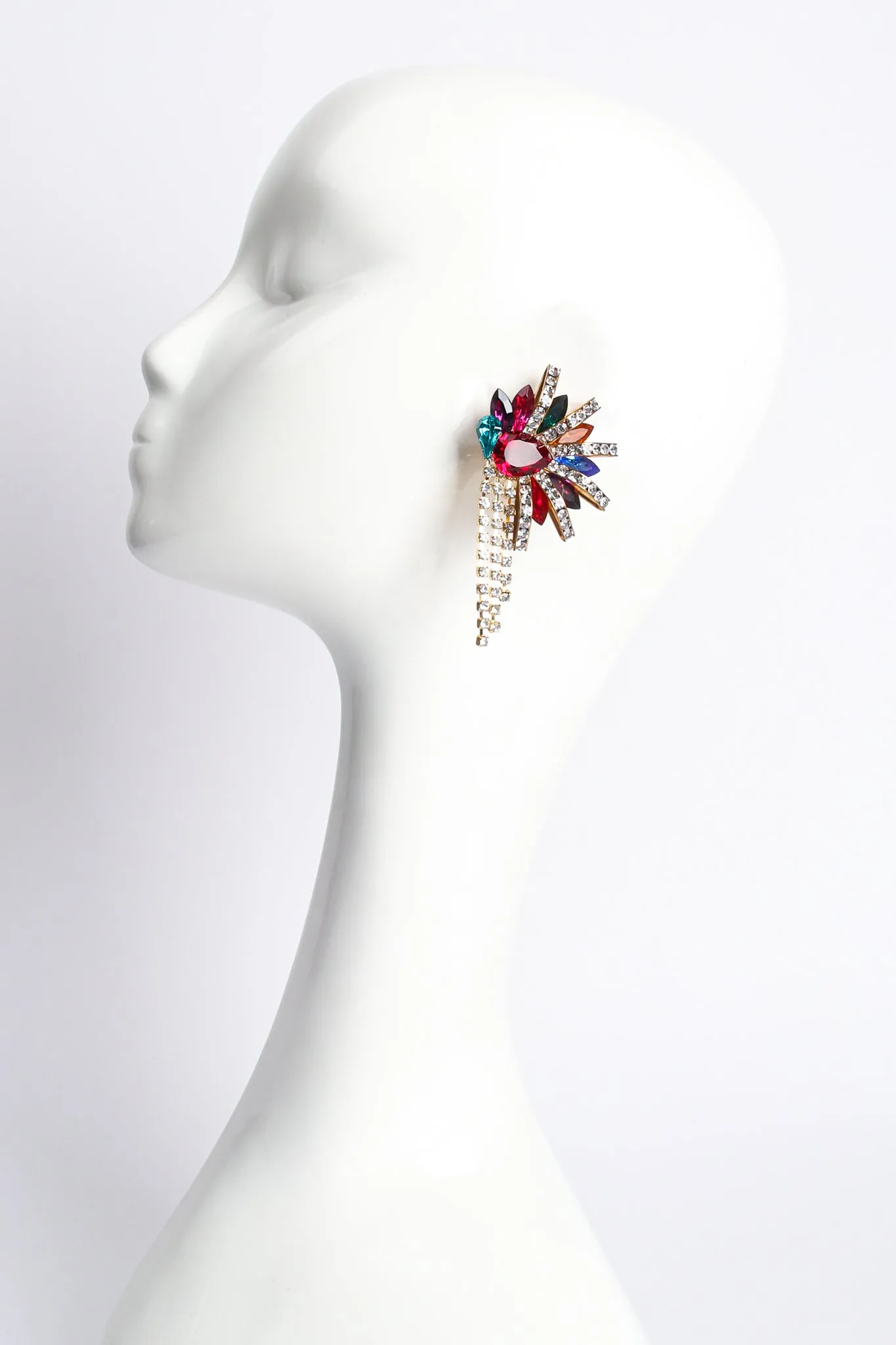 Rainbow Burst Fringe Earrings