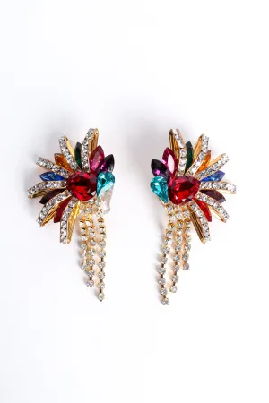 Rainbow Burst Fringe Earrings